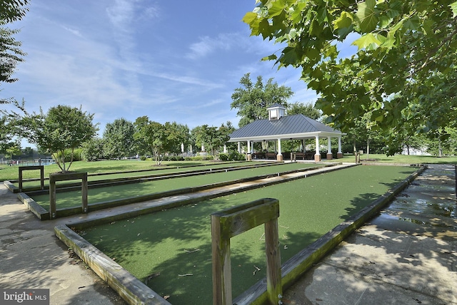 view of community featuring a gazebo