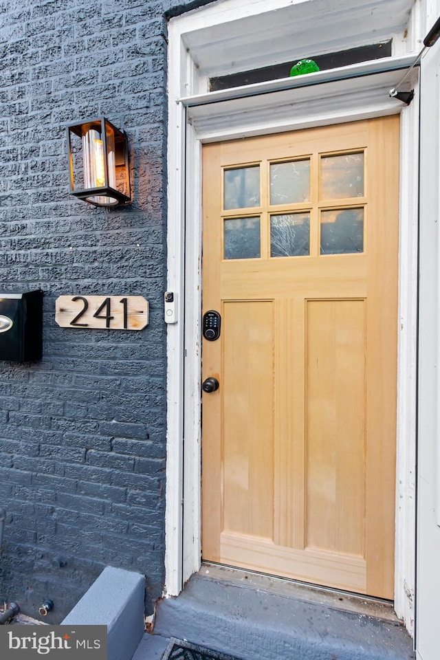 view of doorway to property