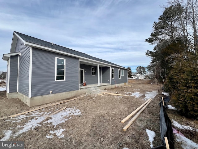 exterior space featuring covered porch