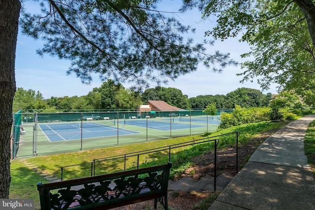 view of sport court