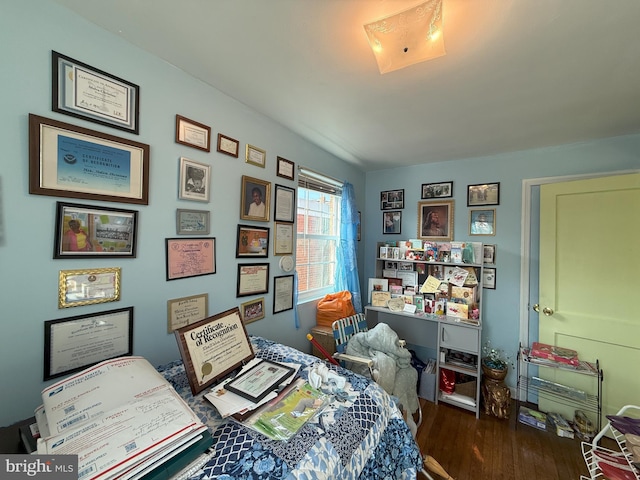 bedroom featuring wood-type flooring