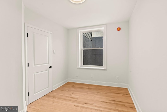 empty room featuring light hardwood / wood-style flooring