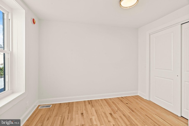 empty room featuring light hardwood / wood-style flooring