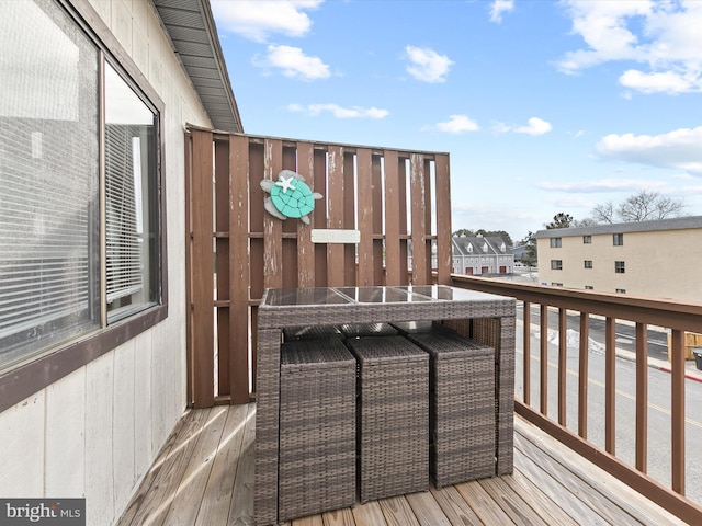 view of wooden terrace