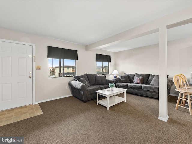 view of carpeted living room