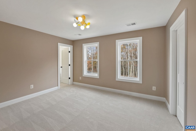 view of carpeted empty room