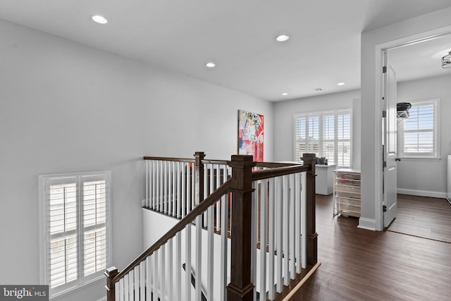 1335 Ashton Rd, Mechanicsburg, PA 17055 - stairs with recessed lighting, baseboards, and wood finished floors