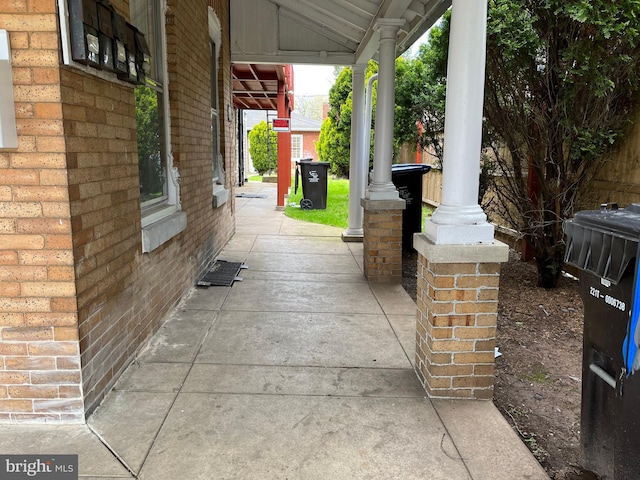 view of patio / terrace featuring covered porch