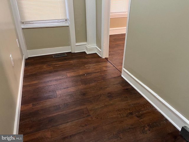 interior space featuring dark hardwood / wood-style floors