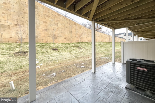 view of patio featuring cooling unit