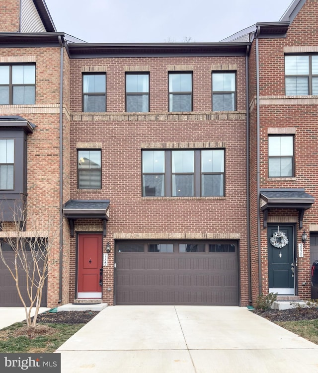 view of property with a garage