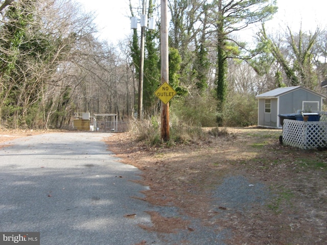 view of street featuring traffic signs