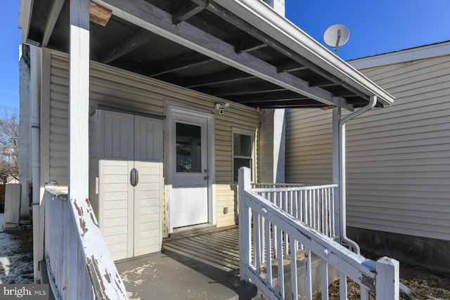 view of doorway to property