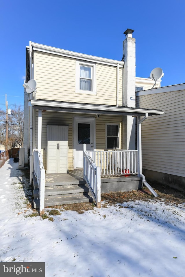 exterior space featuring covered porch