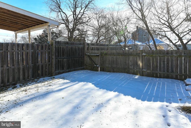 view of snowy yard