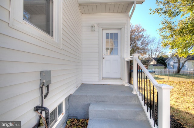 view of doorway to property