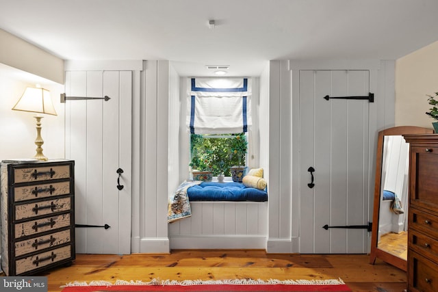 interior space featuring hardwood / wood-style floors