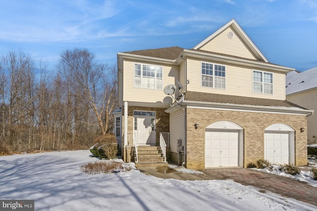 view of property with a garage