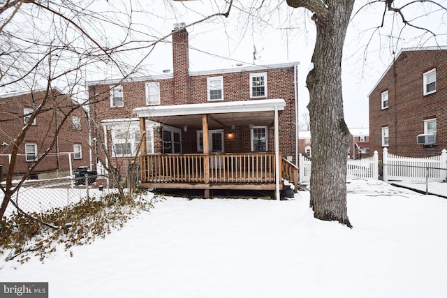 view of front of home featuring cooling unit