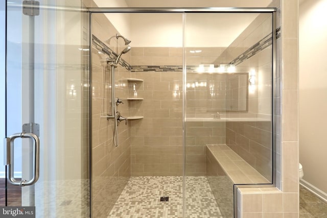 bathroom with walk in shower