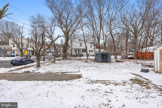 view of snowy yard