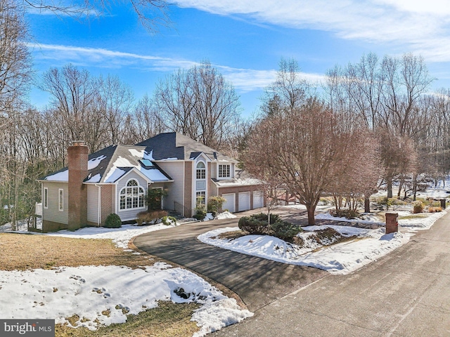 view of property with a garage