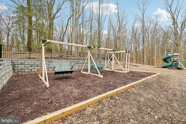 view of jungle gym