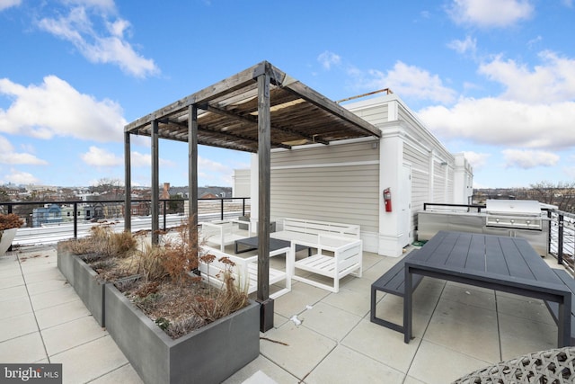 view of patio featuring grilling area