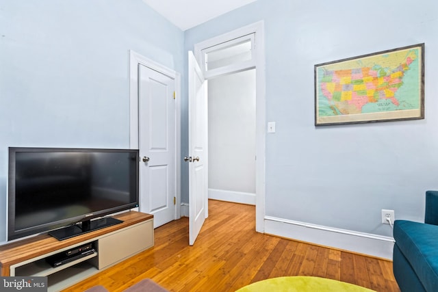 interior space with light wood-type flooring