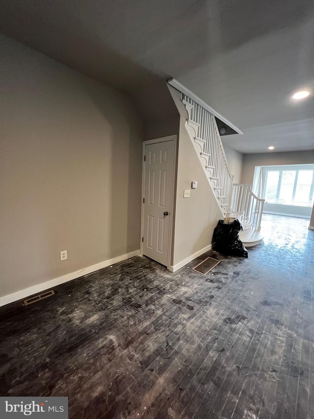 interior space featuring wood-type flooring