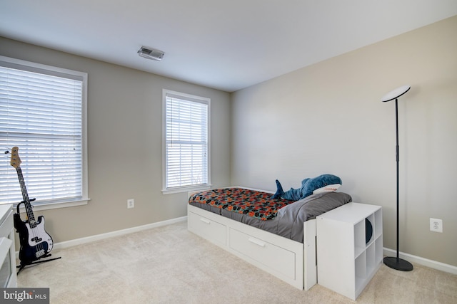 view of carpeted bedroom