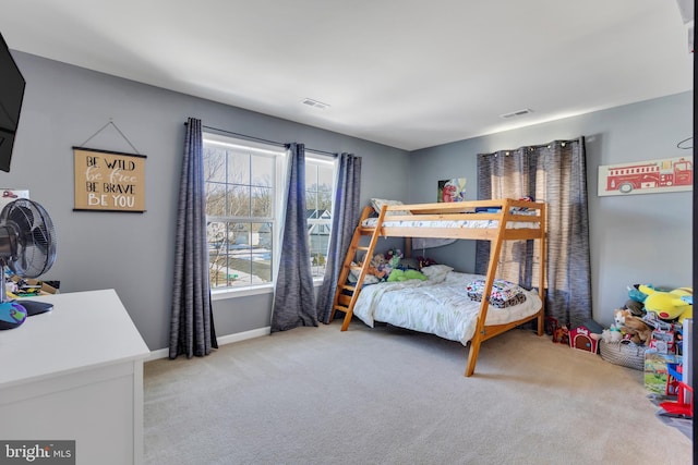 bedroom with carpet floors