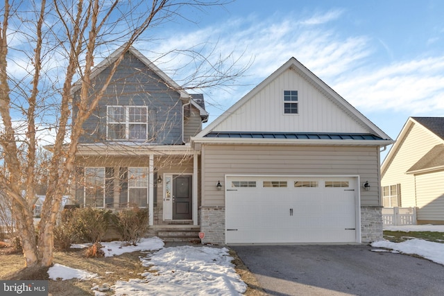 view of front of home featuring a garage