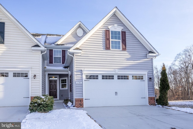 front of property featuring a garage