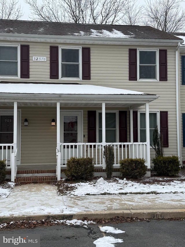 view of front of house with covered porch