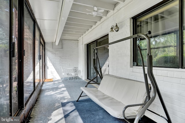 view of patio / terrace with ceiling fan