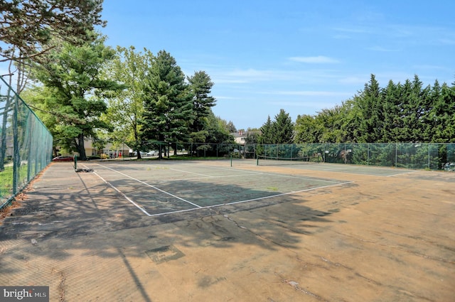 view of tennis court