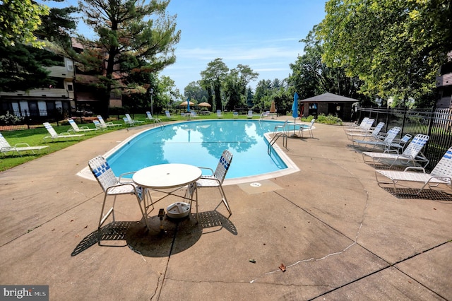 view of pool with a patio area