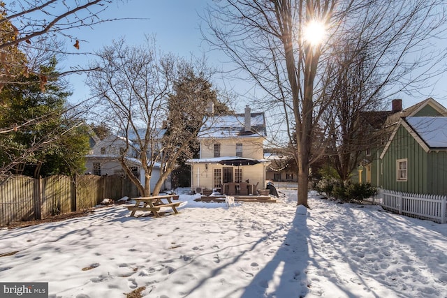 103 Mulberry St, Saint Michaels, MD 21663 - exterior space with an outdoor structure, an outdoor fire pit, and fence