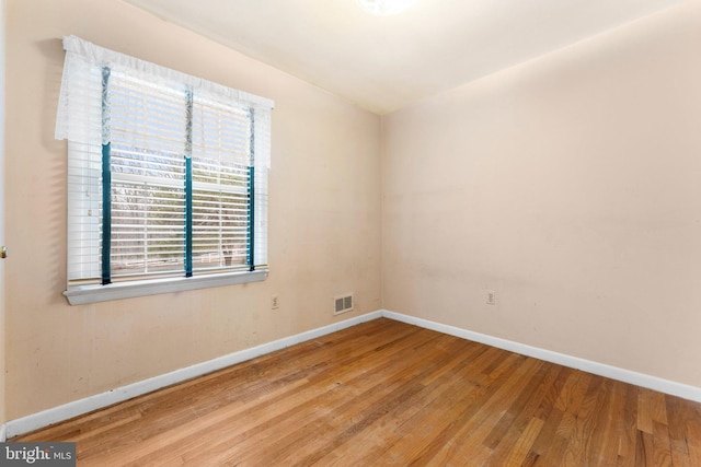 empty room featuring light wood-type flooring