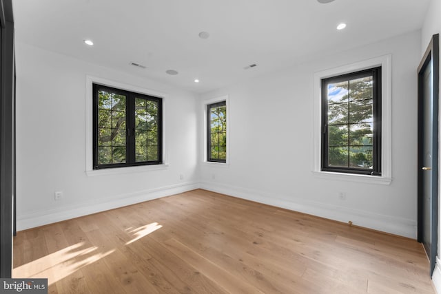 3819 NW Albemarle St NW, Washington, DC 20016 - spare room featuring healthy amount of natural light, light wood-type flooring, and recessed lighting