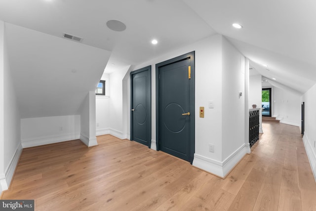 3819 NW Albemarle St NW, Washington, DC 20016 - bonus room with lofted ceiling, light wood finished floors, and recessed lighting