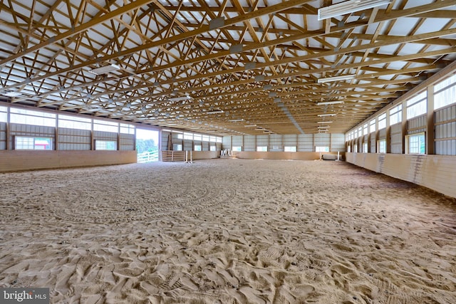 view of horse barn