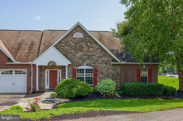 view of front of house featuring a garage