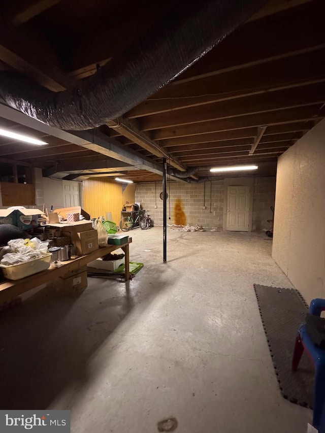 view of basement