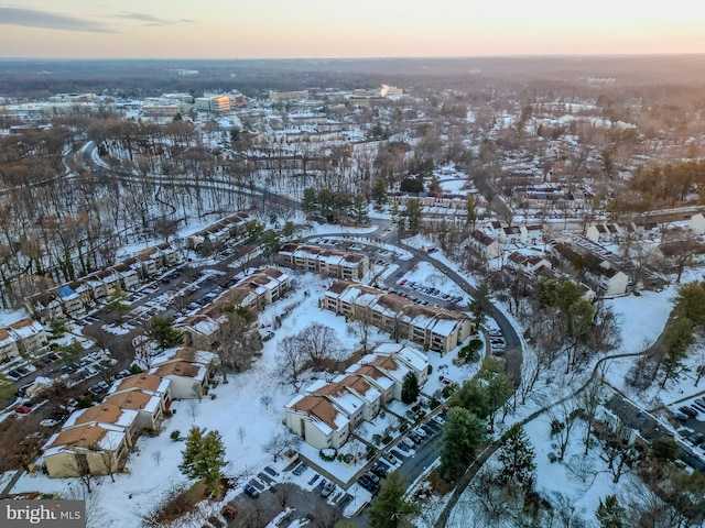 view of snowy aerial view