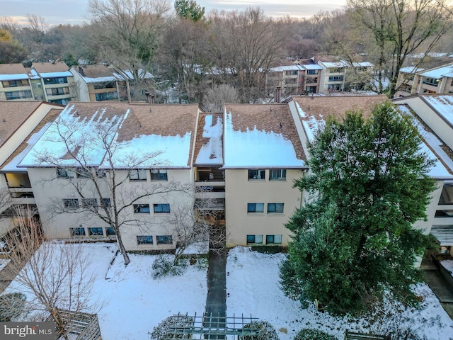 view of snowy aerial view