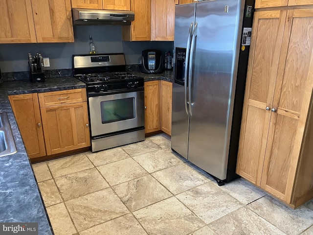 kitchen with stainless steel appliances