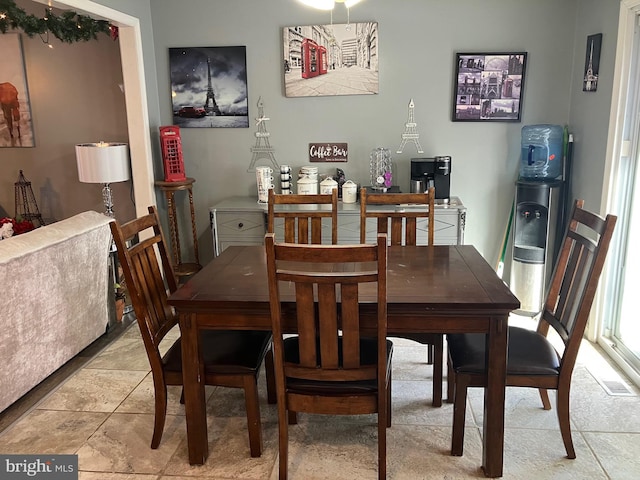 view of tiled dining room