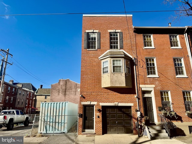 view of property featuring a garage